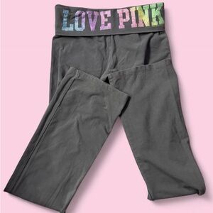 PINK VS gray rainbow bling foldover FLARE